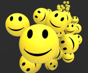 Smileys Showing Happy Cheerful And Positive Faces