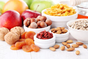 cereals and fruit - diet and breakfast